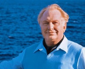L. Ron Hubbard with ocean backdrop