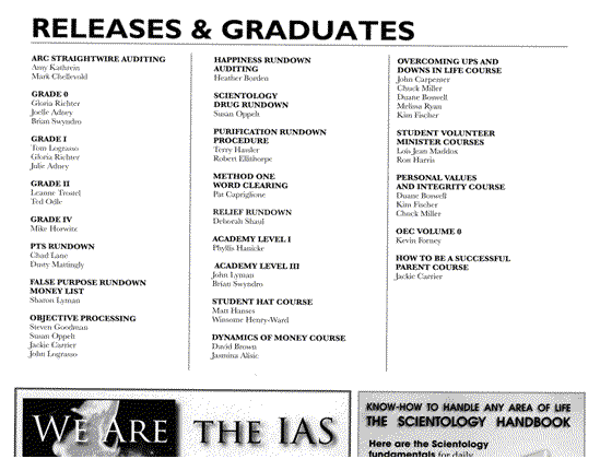 St. Louis, 2005 Releases & Graduates news clipping